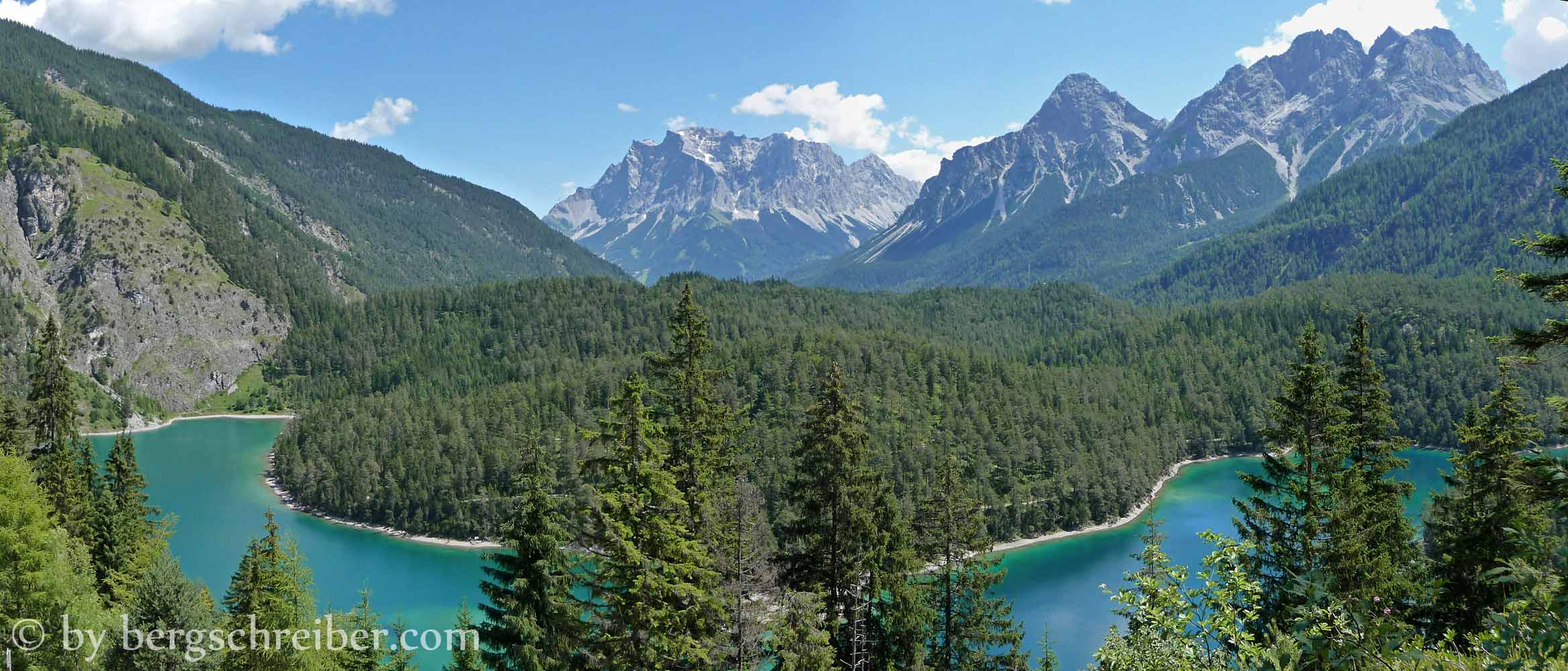 Blindsee, Zugspitze und Mieminger Berge