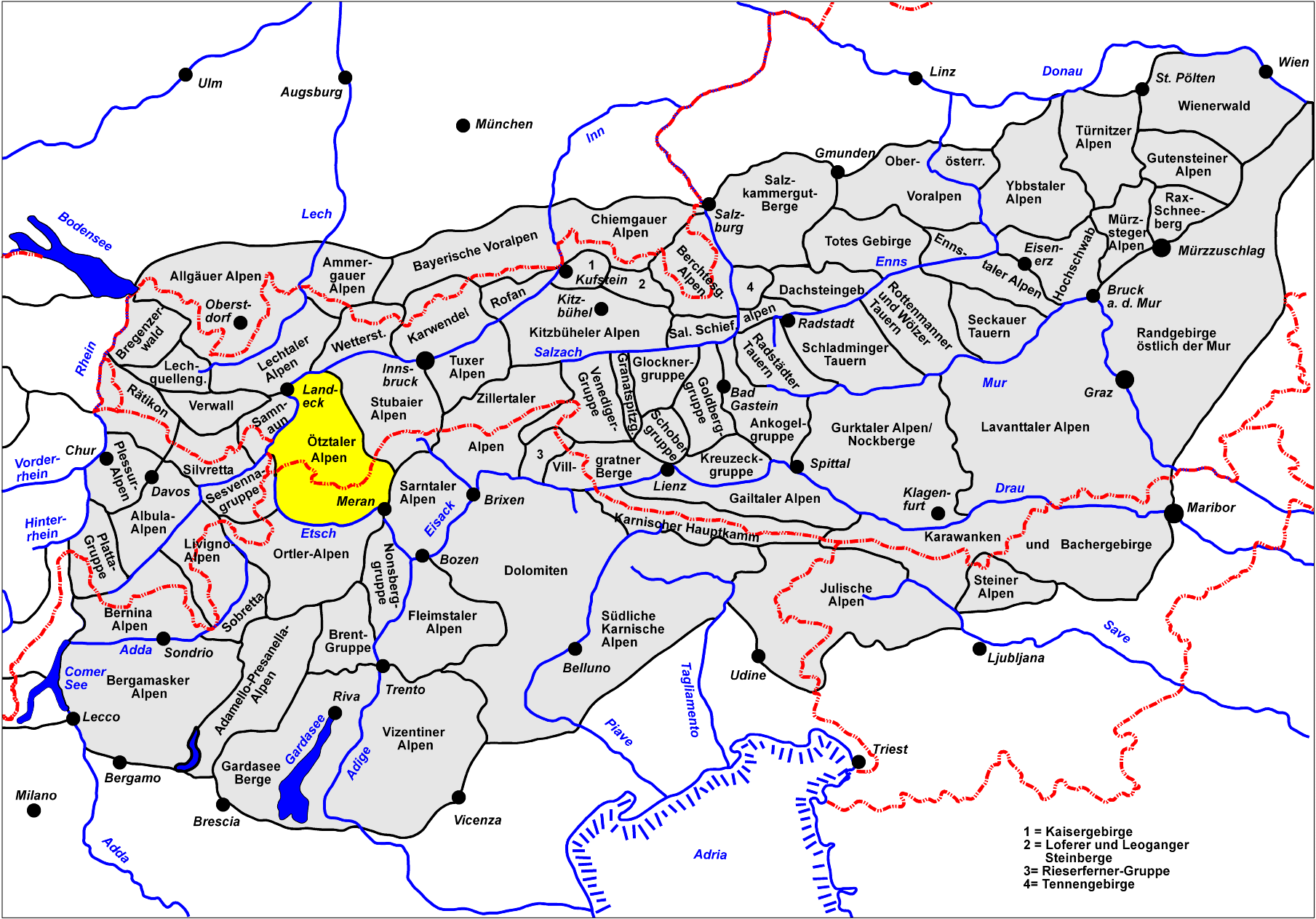 Gebirgsregion Ötztaler Alpen