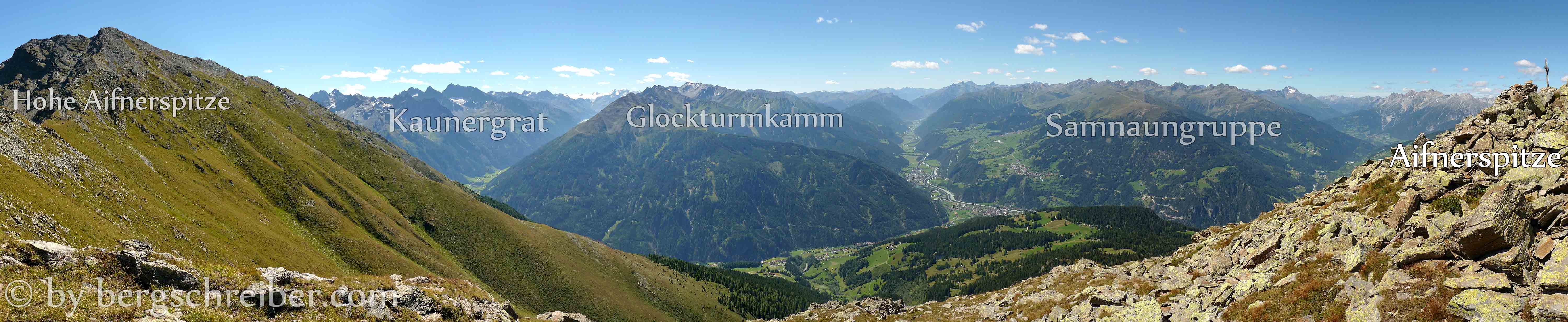 Aifner Spitze, Panorama Westen