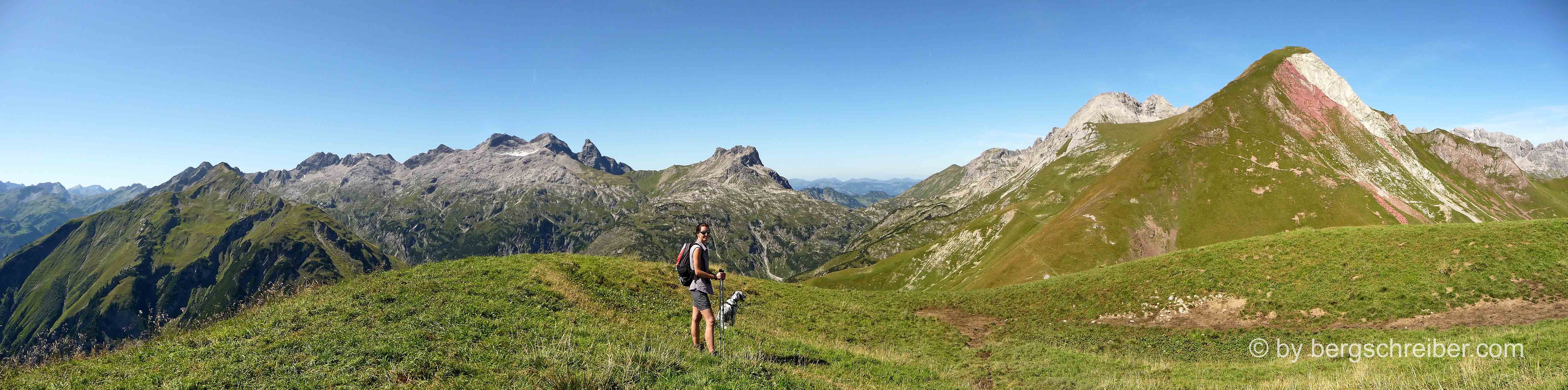Panorama der Allgäuer Alpen von der Jöchelspitze