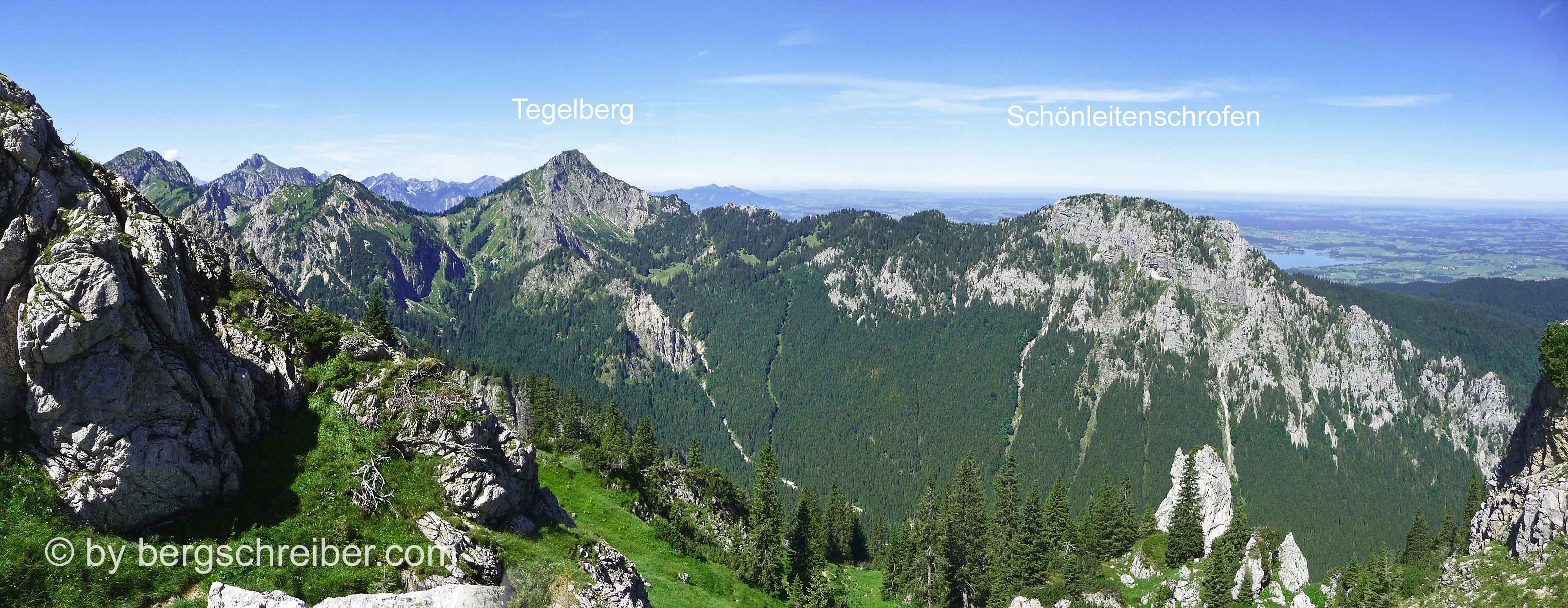 Tegelberg und Schönleitenschrofen vom Geiselstein