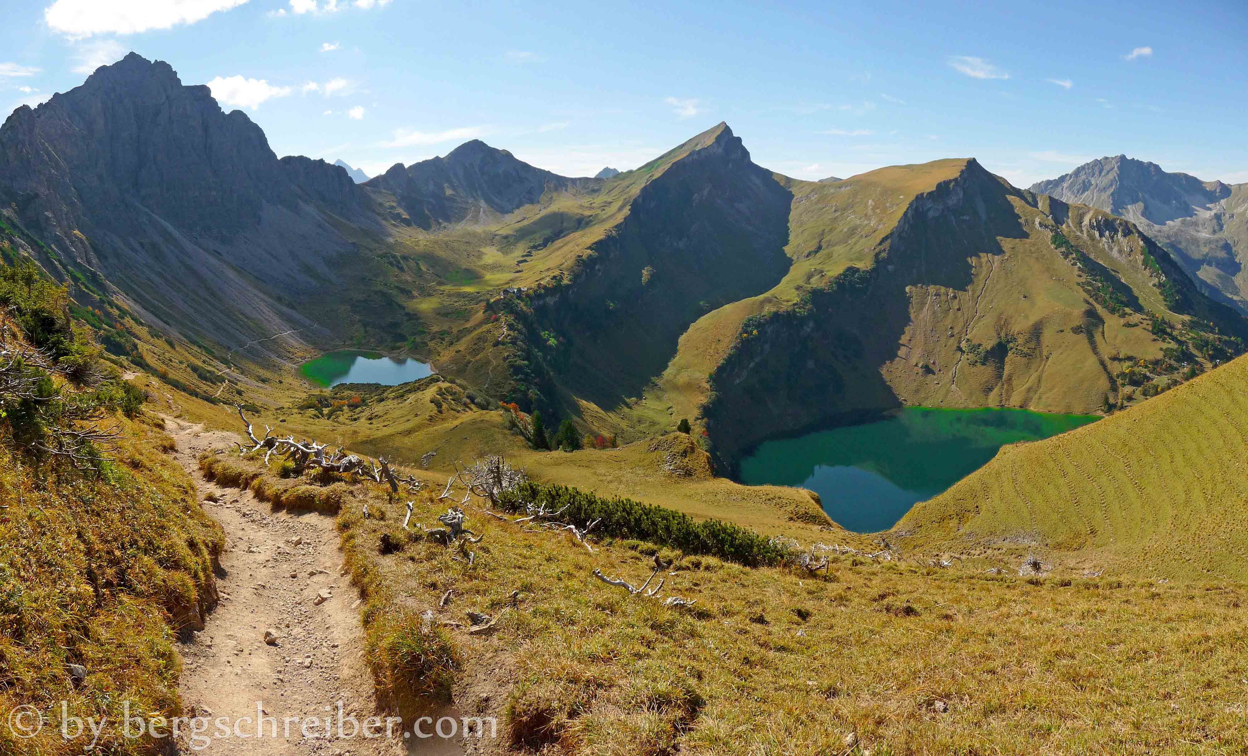 Saalfelder Höhenweg, die Bergumrahmung der Landsberger Hütte
