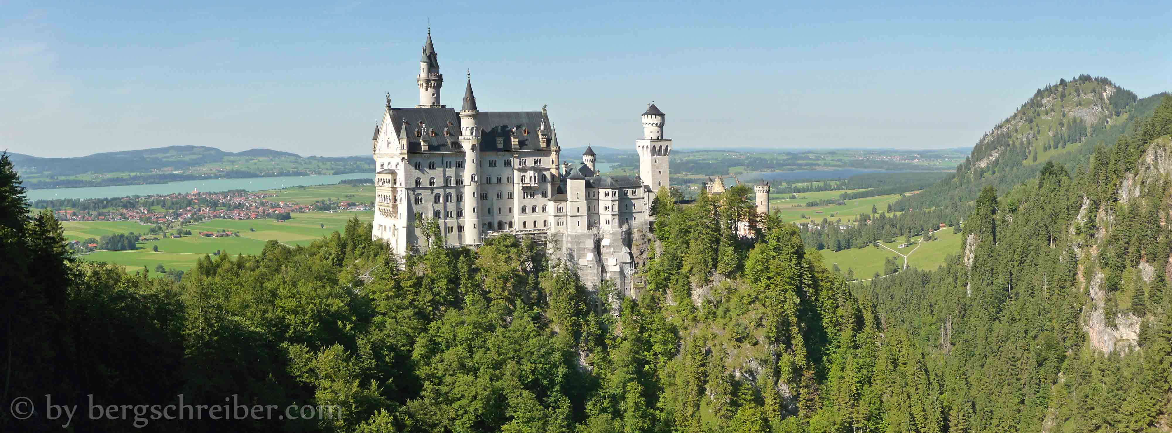 Neuschwanstein, einmaliger Blick von der Marienbrücke zum Märchenschloss