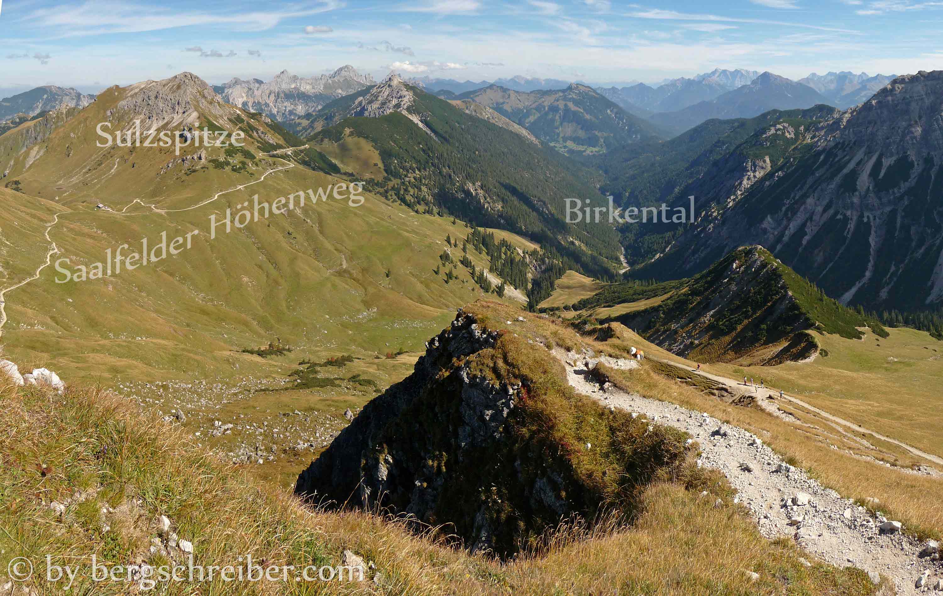 Schochenspitze Rückblick zur Sulzspitze