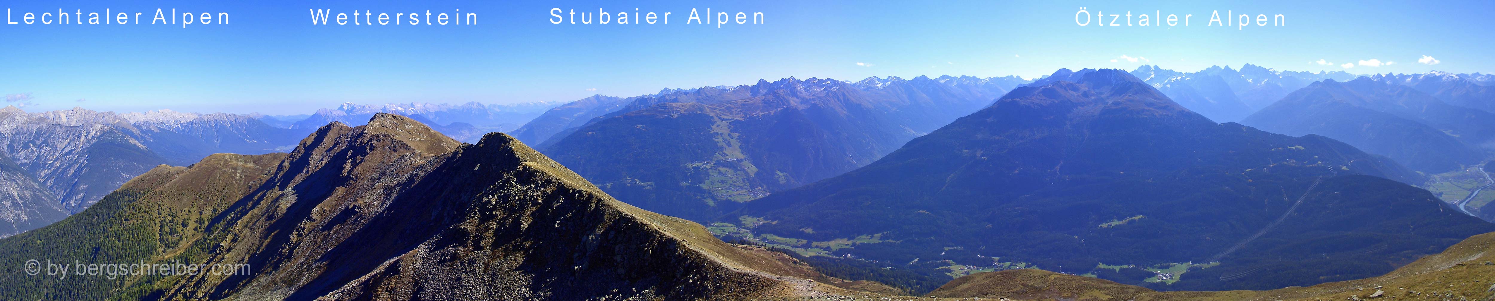 Panorama der Glanderspitze nach Südosten