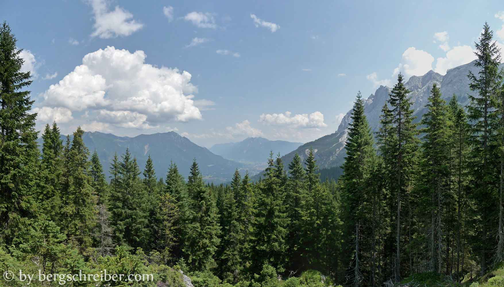 Schützensteig Blick ins Garmischer Becken