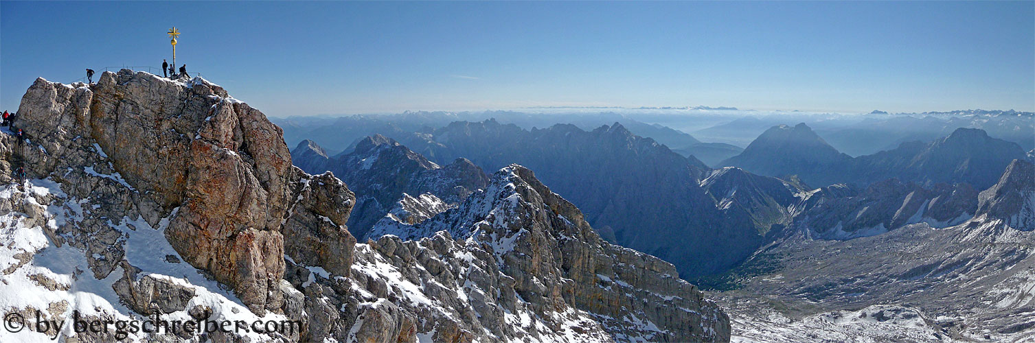 So viele Bergziele ... Zugspitze mit 400-Gipfel-Blick