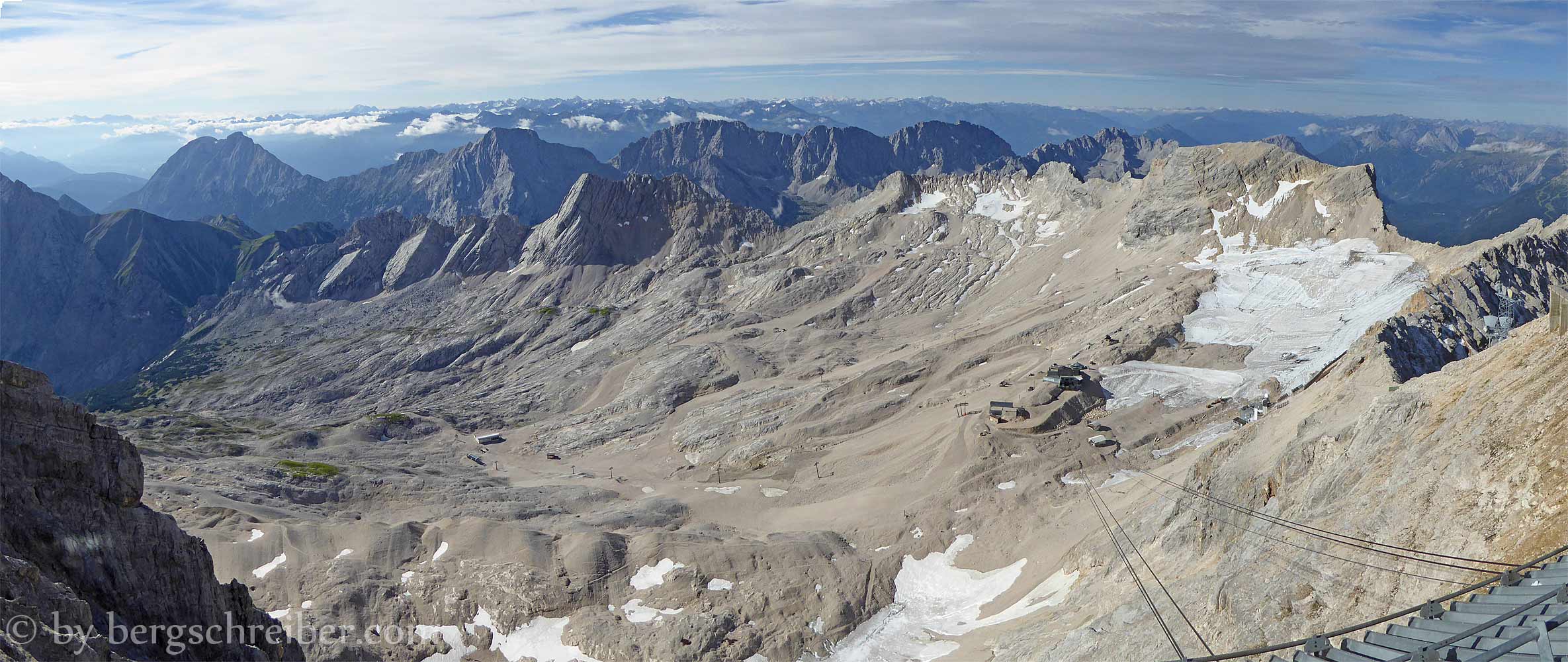 Zugspitzplatt und die Reste des Schneeferners